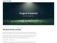 Sensational Soy Candles - Organic Essential