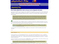 phpinfo File