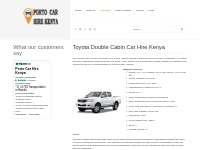 Toyota Double Cabin Car Hire Kenya