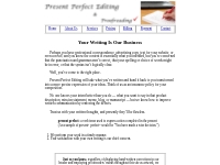 Present Perfect Editing   Proofreading Service