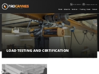 LOAD TESTING AND CERTIFICATION - Pro Cranes Limited