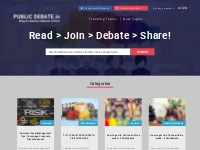 Public Debate - Healthy platform for quality discussion