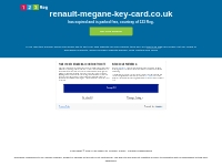 Lost Renault Scenic Key Card Replacement