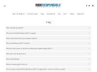 FAQ   Ride Responsibly