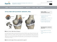 Total Knee Joint Replacement Surgery, Arthritis Treatment in India