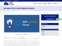 No.1 SAP SAC Training in Delhi | SAP Analytics Cloud Online Training i