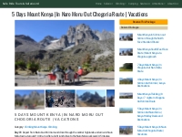 5 Days Mount Kenya |In Naro Moru Out Chogoria Route