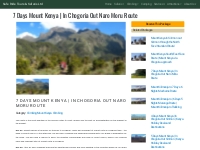 7 Days Mount Kenya national park | In Chogoria Out Naro Moru Route |