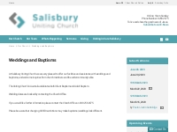 Weddings and Baptisms - Salisbury Uniting Church