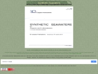 Synthetic Artificial Seawaters for laboratories and marine aquaria