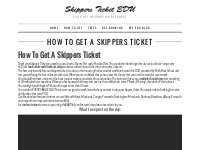 How To Get A Skippers Ticket - Skippers Ticket Edu