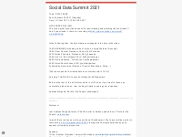 Social Data Summit 2021