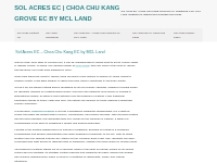Sol Acres EC | Choa Chu Kang Grove EC by MCL Land   Sol Acres EC | Cho