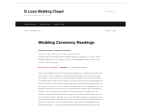   Wedding Ceremony Readings | St Louis Wedding ChapelSt Louis Wedding 