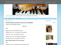 Strings, Keys and Melodies: Recital Calendar with Dates and Themes for