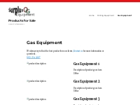 Gas Equipment   Products for Sale
