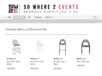 Cocktail tables and Barstool Hire - So Where 2 Events | Decor Hire | F