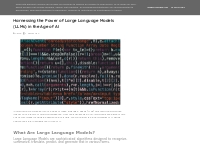Harnessing the Power of Large Language Models (LLMs) in the Age of AI