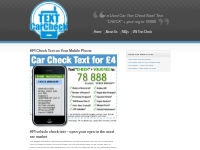HPI Check Text on Mobile Phone, My Text Check Guide at TextCarCheck.co