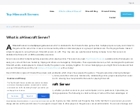 What is a Minecraft Server? | Top Minecraft Servers