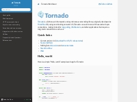 Tornado Web Server   Tornado 6.4.1 documentation