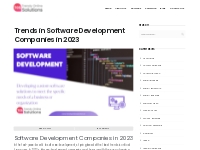 Trends in Software Development Companies in 2023