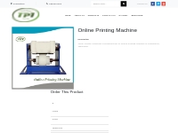 Manufacturer of Online Printing Machine in Coimbatore