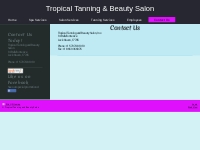 Tropical Tanning and Beauty Salon - Contact Us