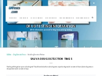 Saliva Drug Detection Times - Saliva Drug detection window for positiv