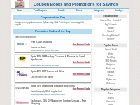 Coupon Books, Printable Coupons, Online Promotion Codes, Money Saving 