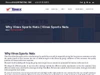 Why Vinex Sports Nets | Vinex Sports Nets