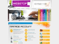 Manage account | WEBSTOP Website Design Melbourne | 03 9870 2427