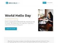 World Hello Day sends thousands of greetings around the world.