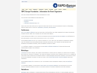 YAPC::Europe Foundation - Information for Event Organizers