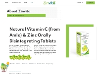 Natural Vitamin C and Zinc Orally Disintegrating Tablets | Zinvita.in