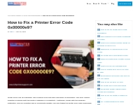 How to Fix a Printer Error Code 0x00000e9? | 123printersupport