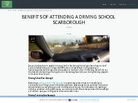Benefits of Attending a Driving School Scarborough - Driving 101 Drivi