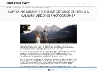 Capturing Memories: The Importance of Hiring a Calgary Wedding Photogr