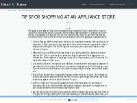 Tips for Shopping at an Appliance Store - Diane C. Tipton