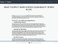 What to Expect When Visiting Clean Beauty Stores in NYC - Diane C. Tip