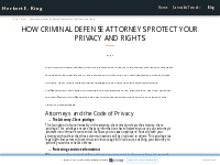How criminal defense attorneys protect your privacy and rights - Herbe