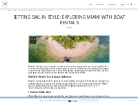 Setting Sail in Style: Exploring Miami with Boat Rentals - Miami VIP b