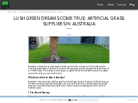 Lush Green Dreams Come True: Artificial Grass Suppliers in Australia -