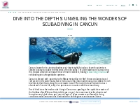 Dive into the Depths: Unveiling the Wonders of Scuba Diving in Cancun 