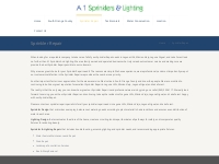 Sprinkler Repair | A 1 Sprinklers And Lighting
