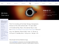 HEAD 21 | American Astronomical Society