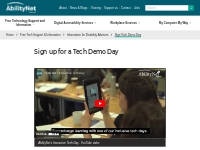 Sign up for a Tech Demo Day | AbilityNet
