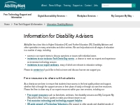 Information for Disability Advisers | AbilityNet