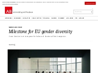 Milestone for EU gender diversity