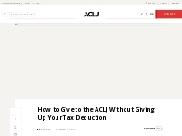How to Give to the ACLJ Without Giving Up Your Tax Deduction | America